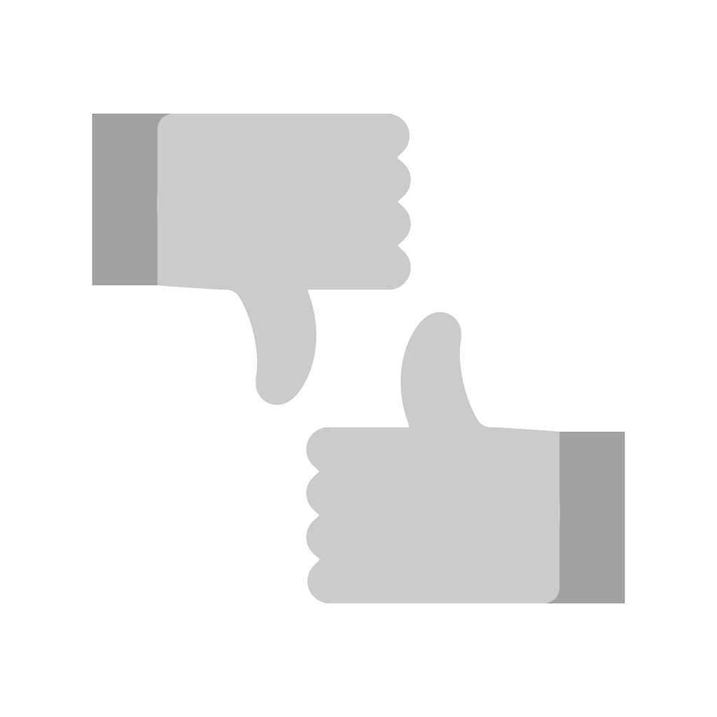 Thumbs Up Down Greyscale Icon