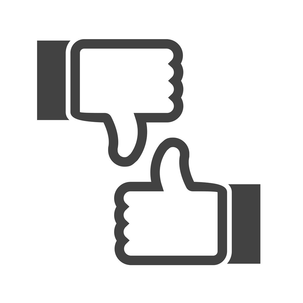 Thumbs Up Down Glyph Icon