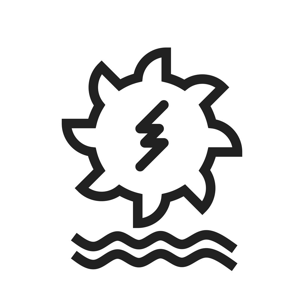 Hydro Power Line Icon - IconBunny