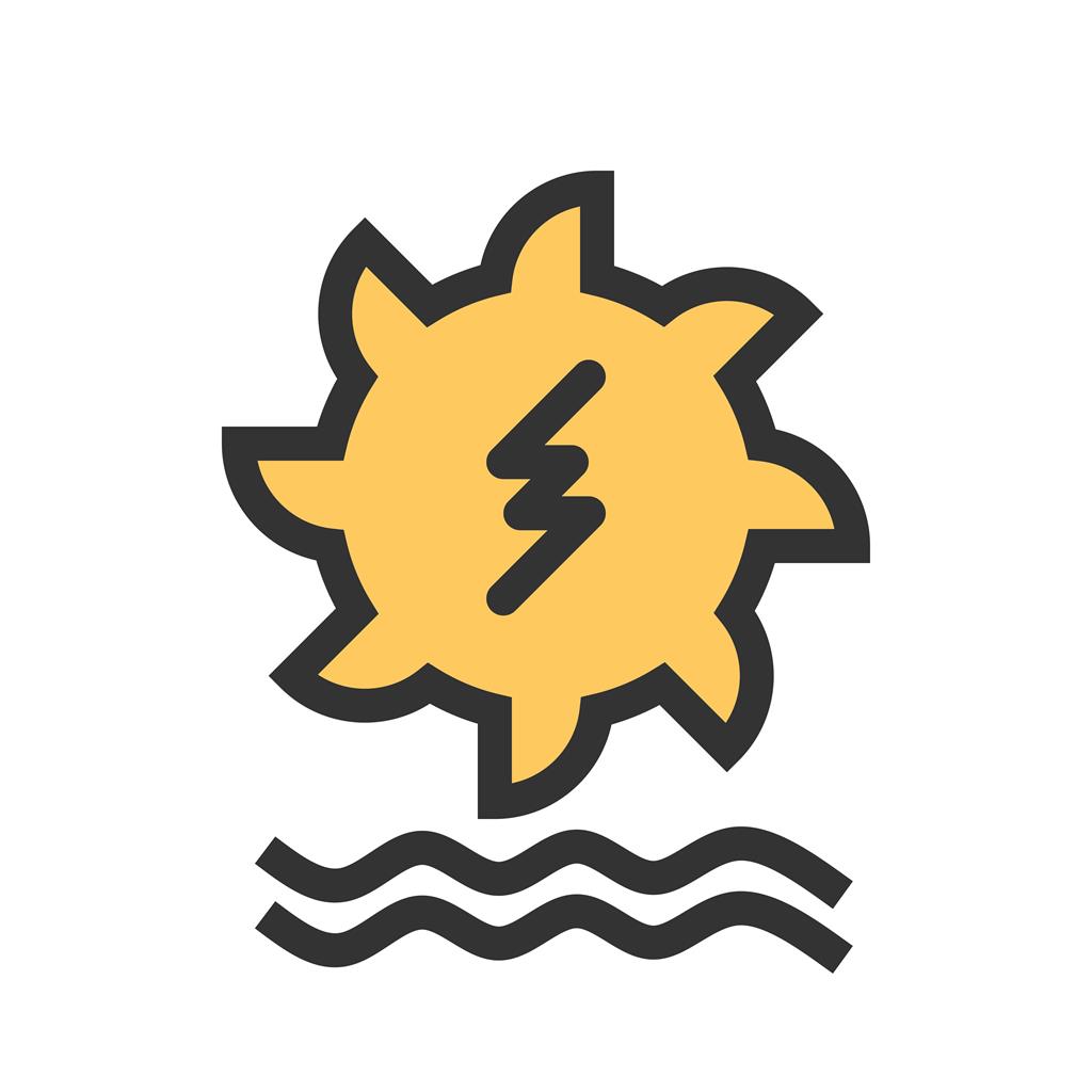 Hydro Power Line Filled Icon - IconBunny