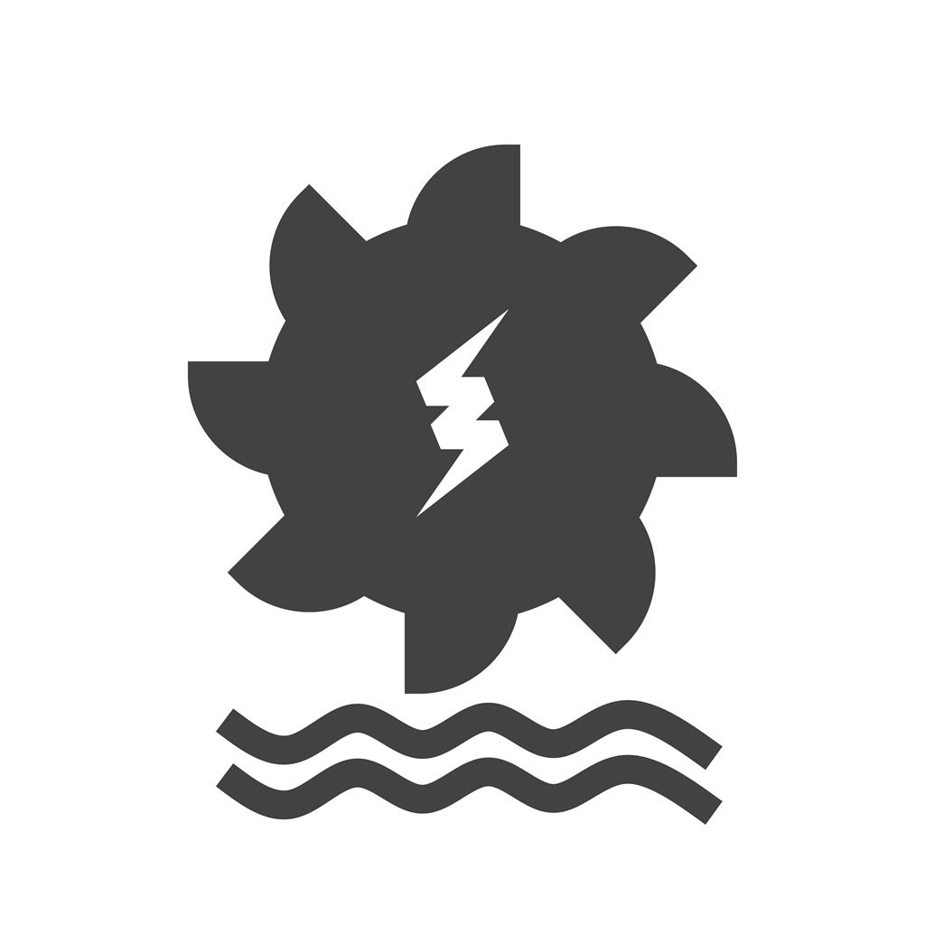 Hydro Power Glyph Icon - IconBunny