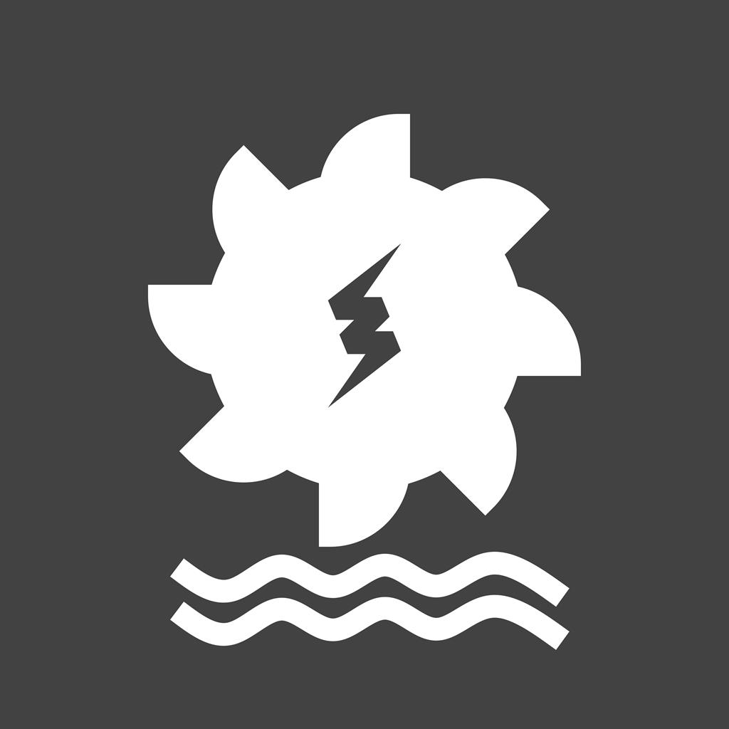 Hydro Power Glyph Inverted Icon - IconBunny