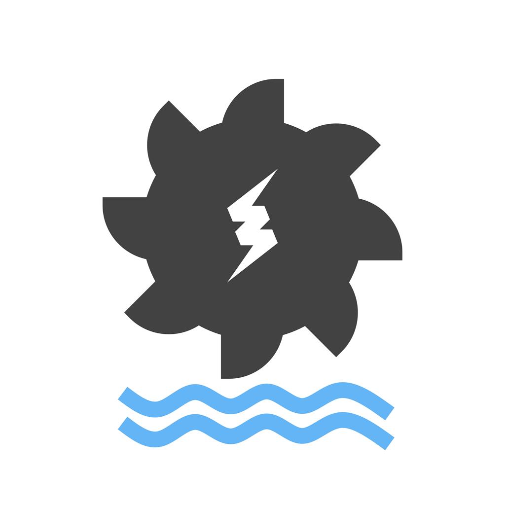 Hydro Power Blue Black Icon - IconBunny