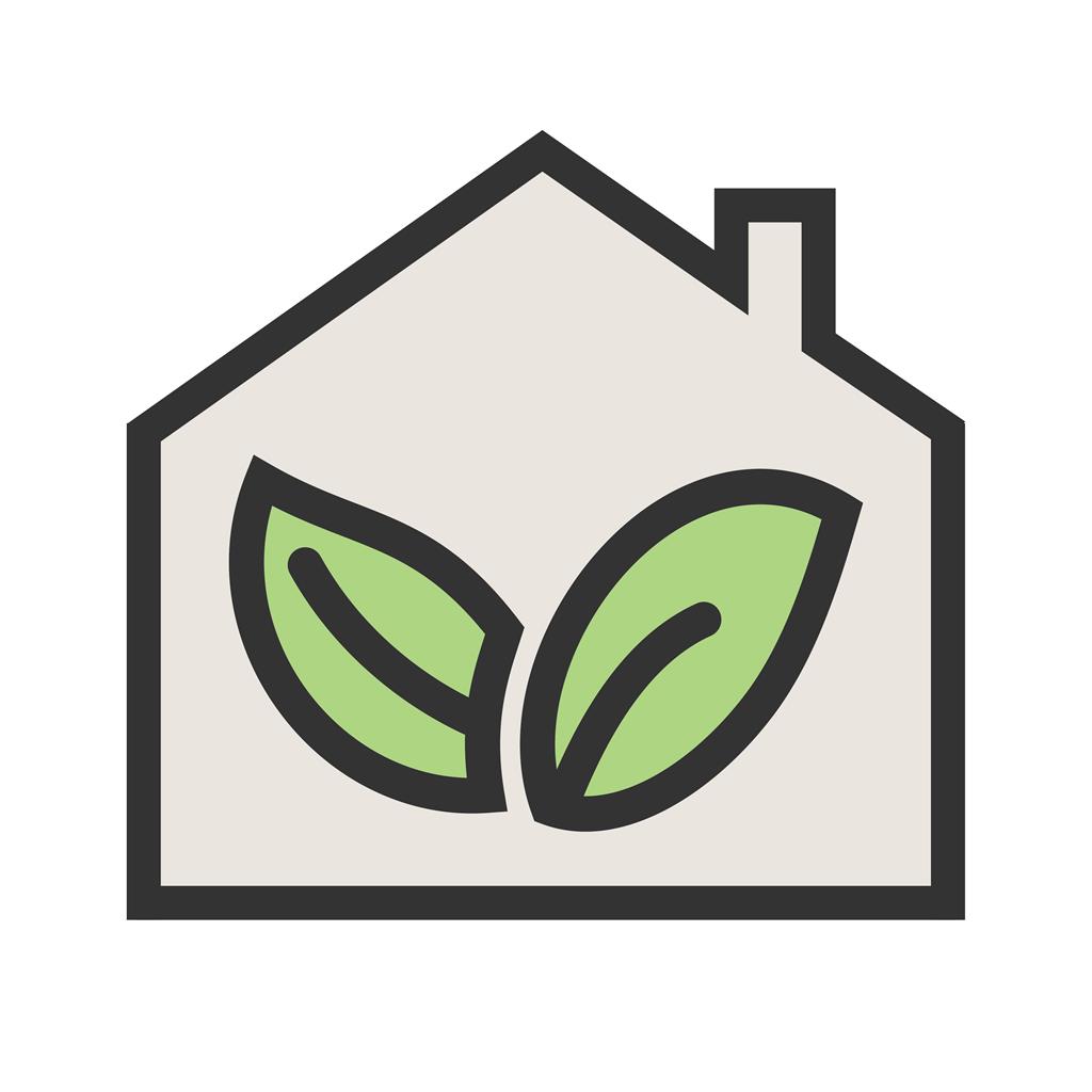 Green Energy Line Filled Icon - IconBunny