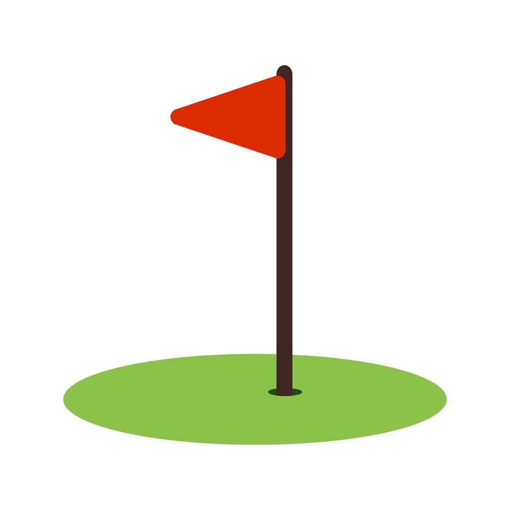 Golf Flat Multicolor Icon