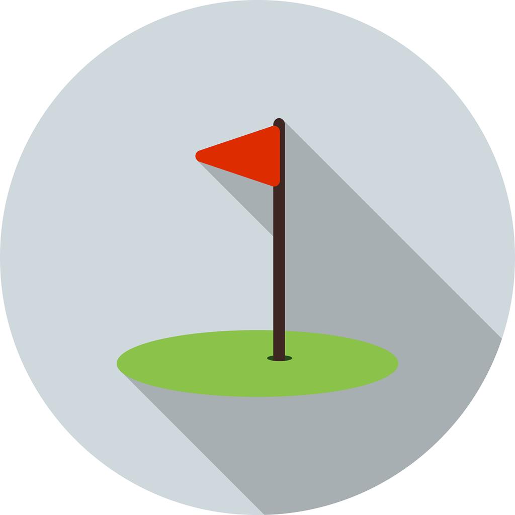 Golf Flat Shadowed Icon