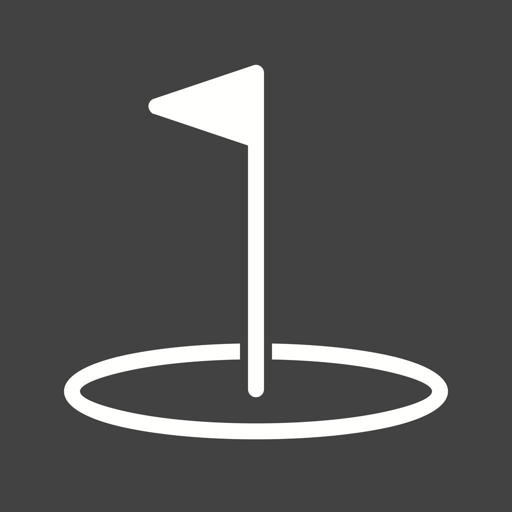 Golf Glyph Inverted Icon