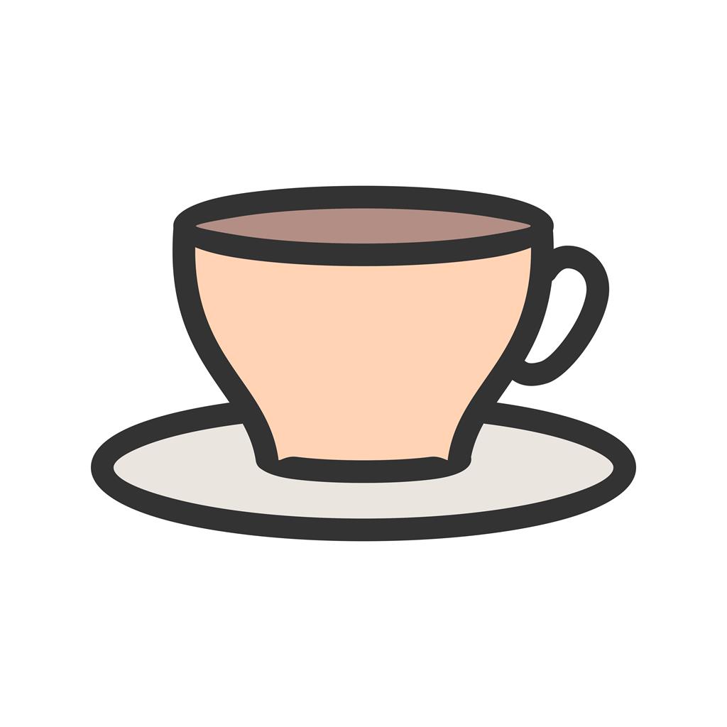 Tea Cup Line Filled Icon