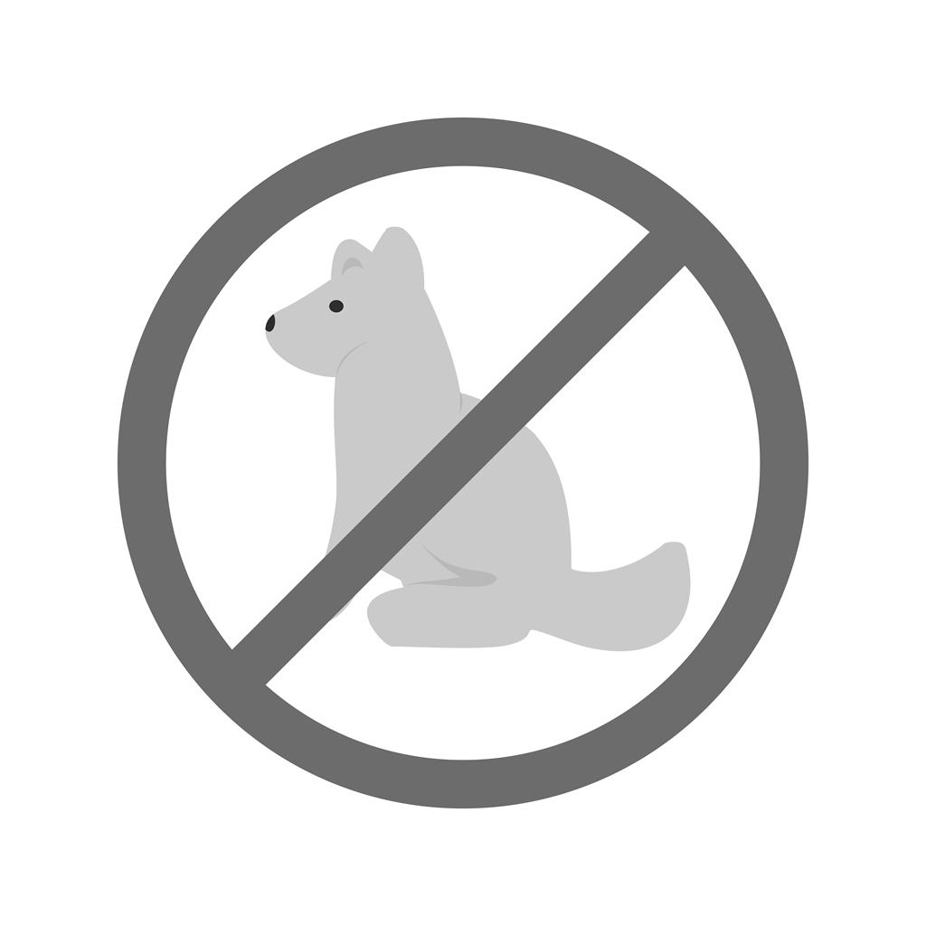 No Pet SIgn Greyscale Icon
