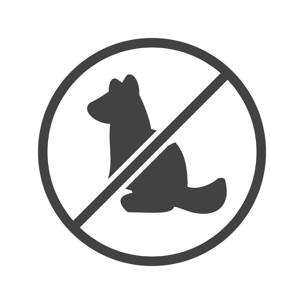 No Pet SIgn Glyph Icon