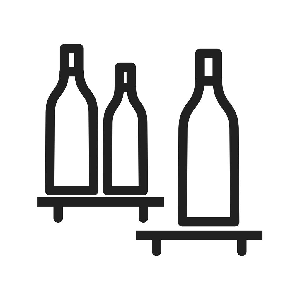 Bottles Shelf Line Icon