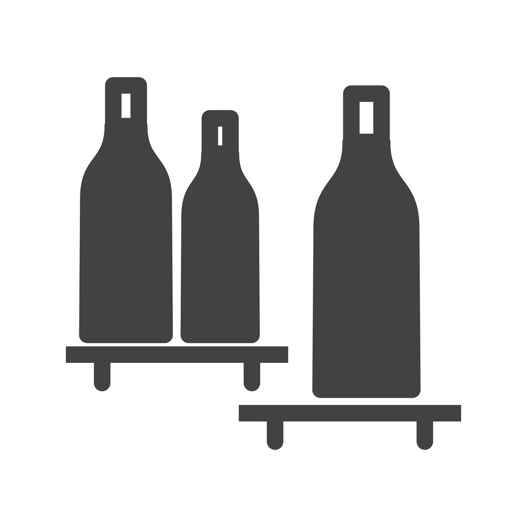 Bottles Shelf Glyph Icon