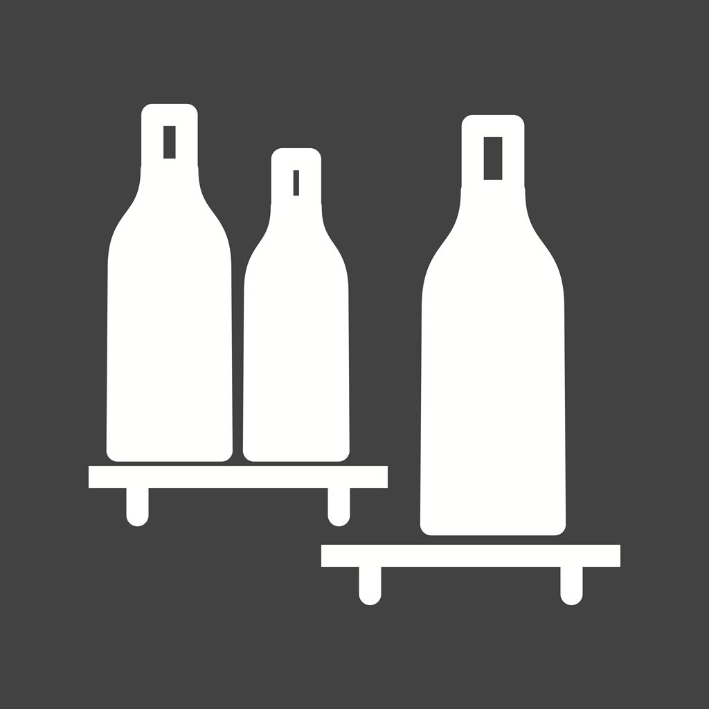 Bottles Shelf Glyph Inverted Icon