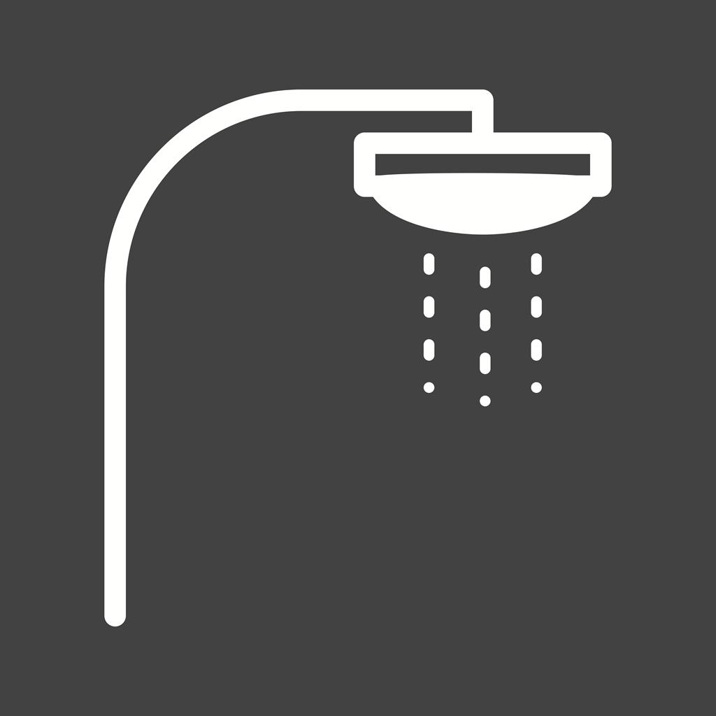 Shower Glyph Inverted Icon