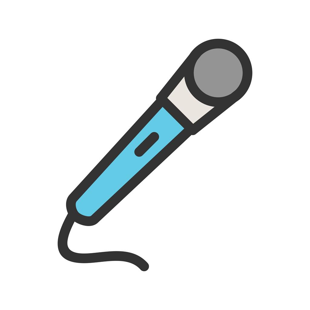 Microphone Line Filled Icon