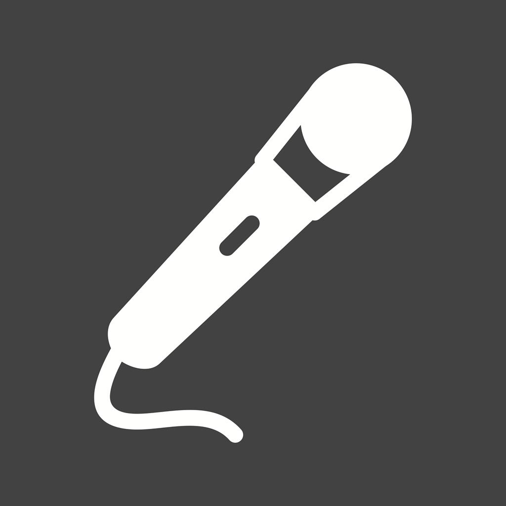 Microphone Glyph Inverted Icon