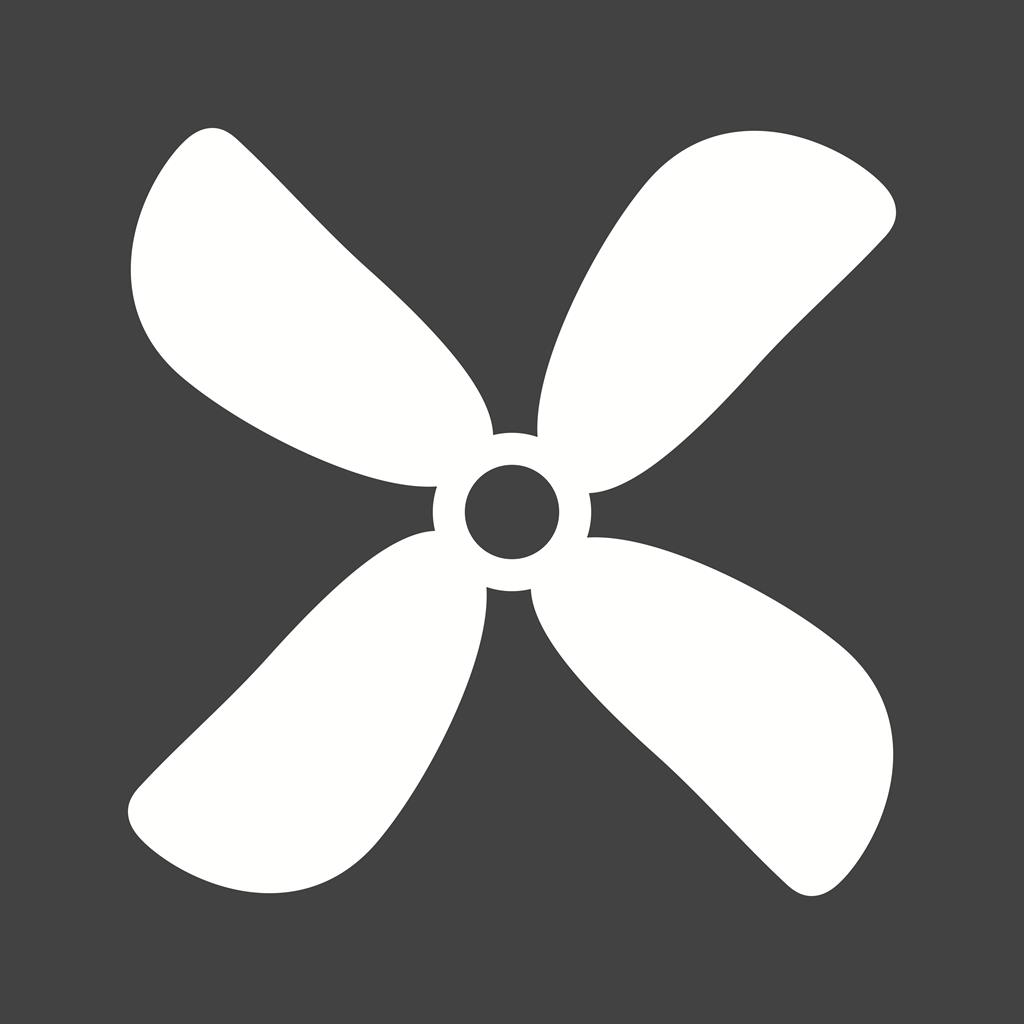 Fan Glyph Inverted Icon