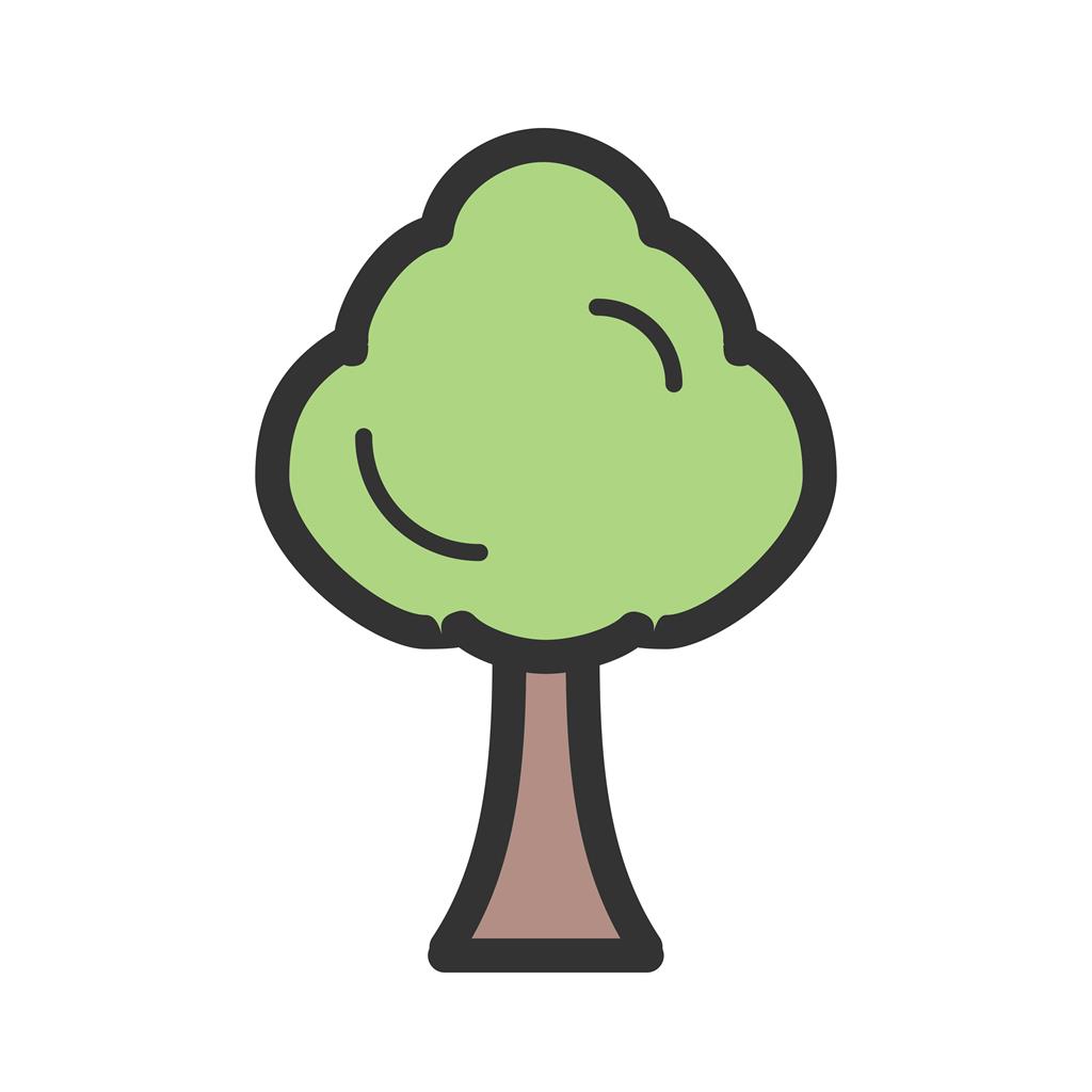 Tree Line Filled Icon