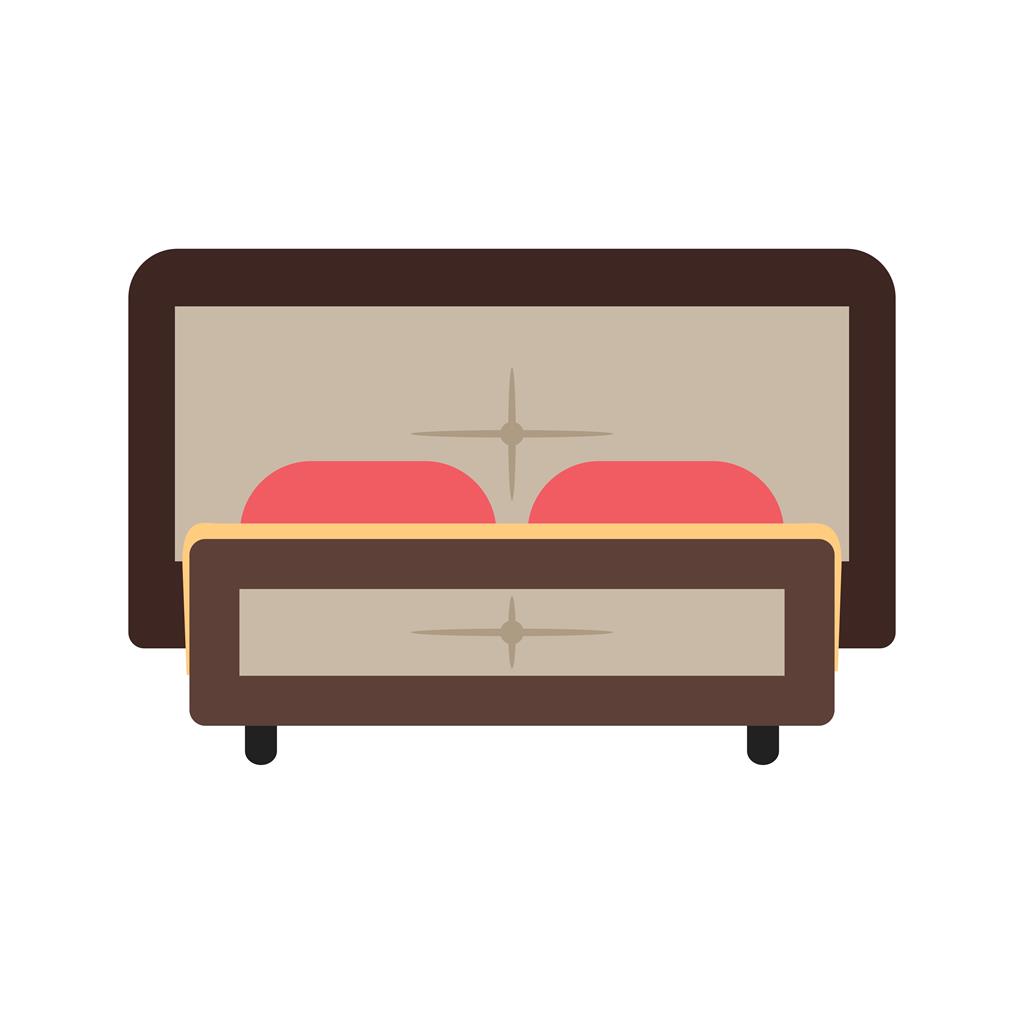 Bed Flat Multicolor Icon