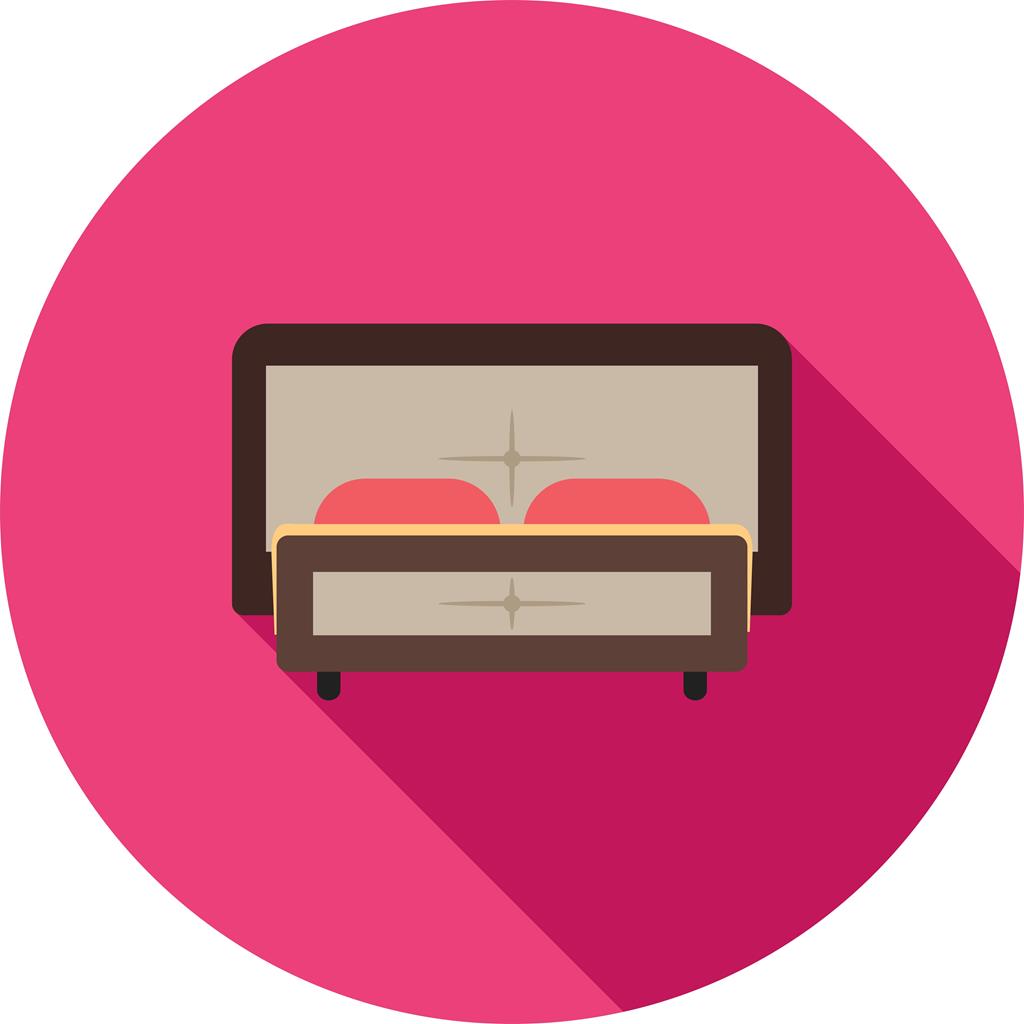 Bed Flat Shadowed Icon