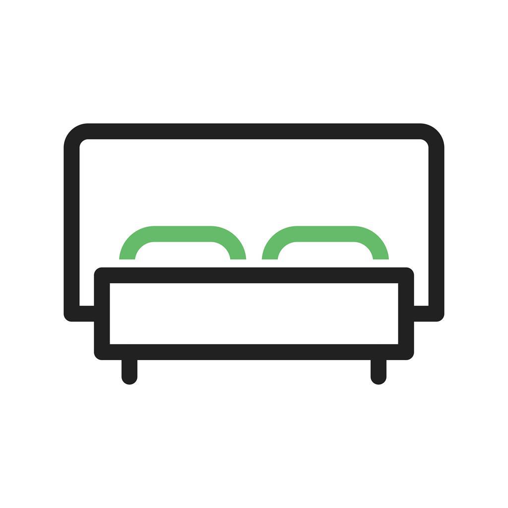 Bed Line Green Black Icon
