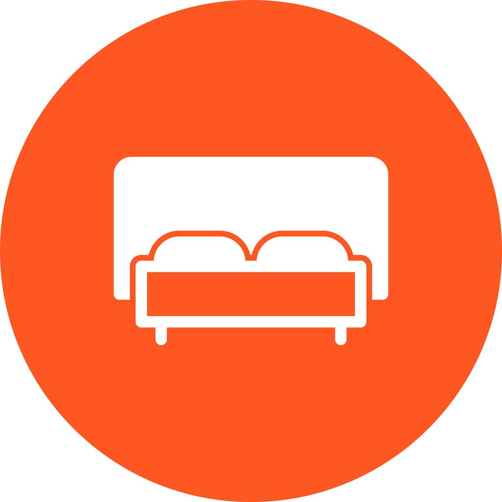 Bed Flat Round Icon