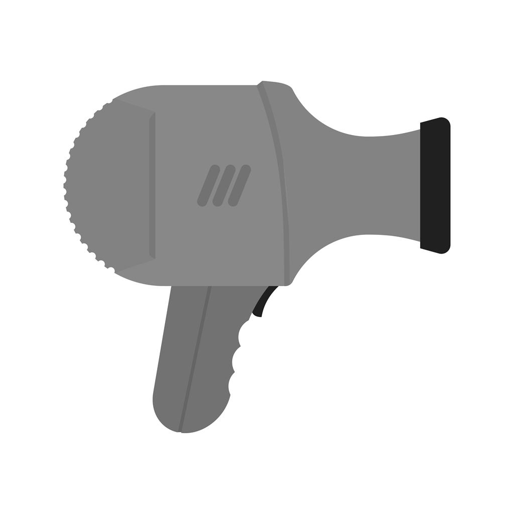 Hair Dryer Greyscale Icon