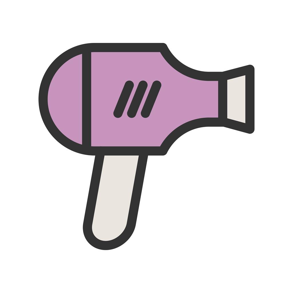 Hair Dryer Line Filled Icon
