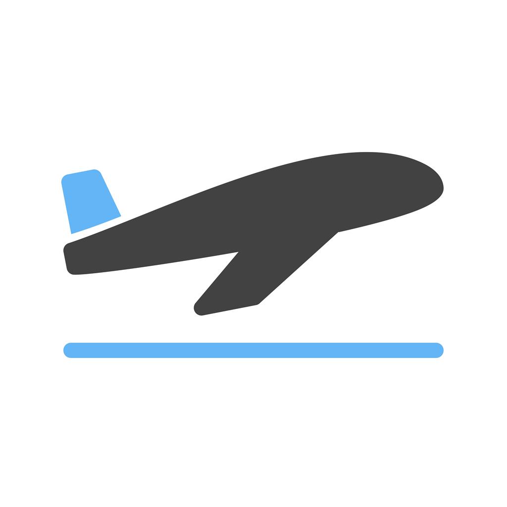 Aeroplane Blue Black Icon