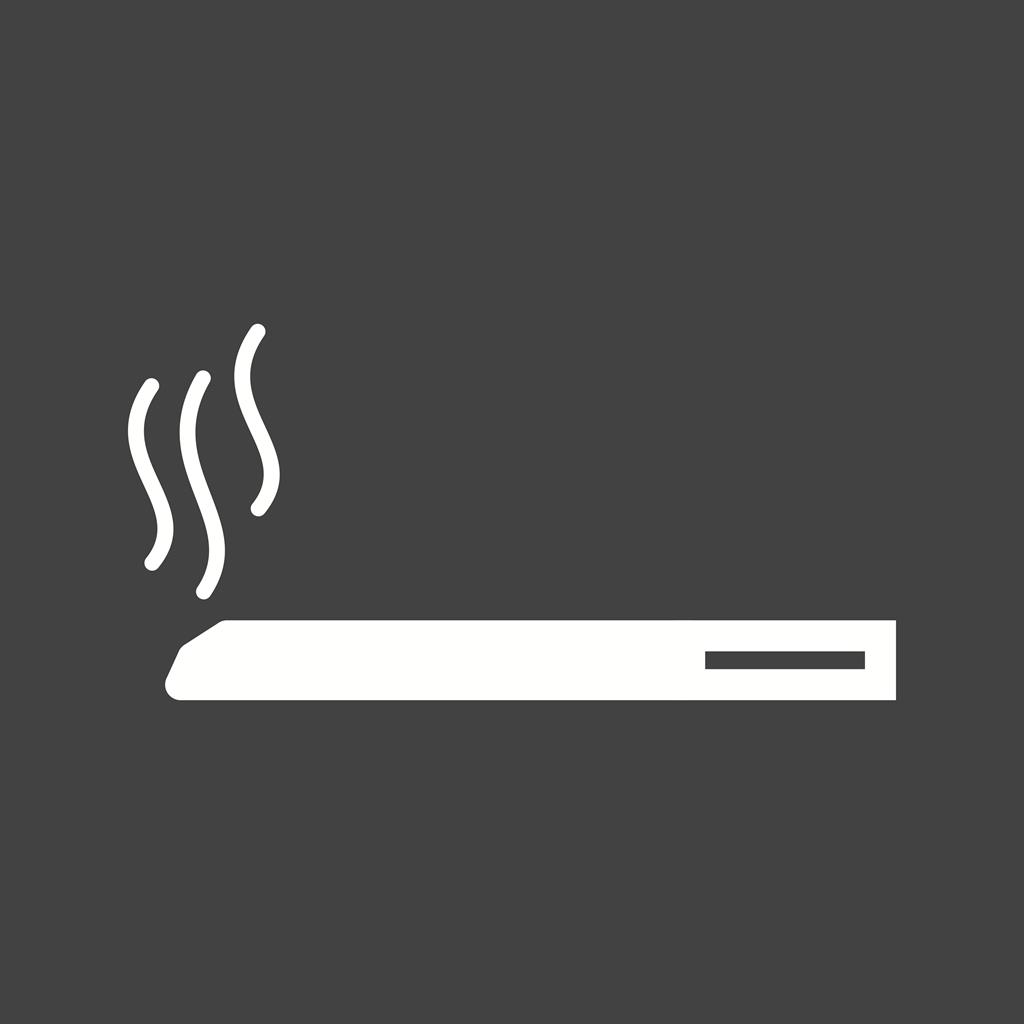 Cigarette Glyph Inverted Icon
