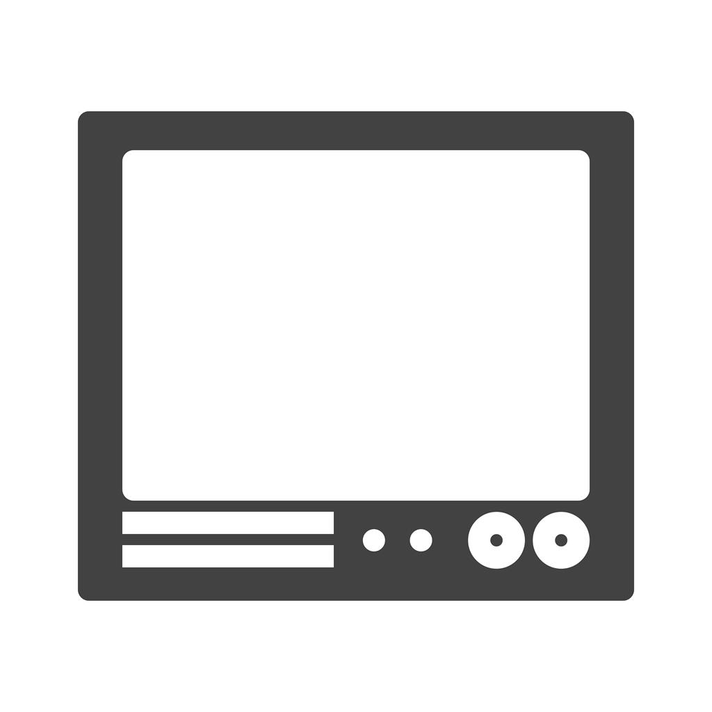 Television Set Glyph Icon
