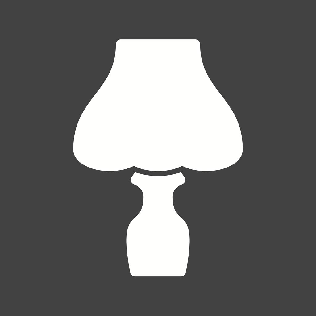 Table Lamp Glyph Inverted Icon