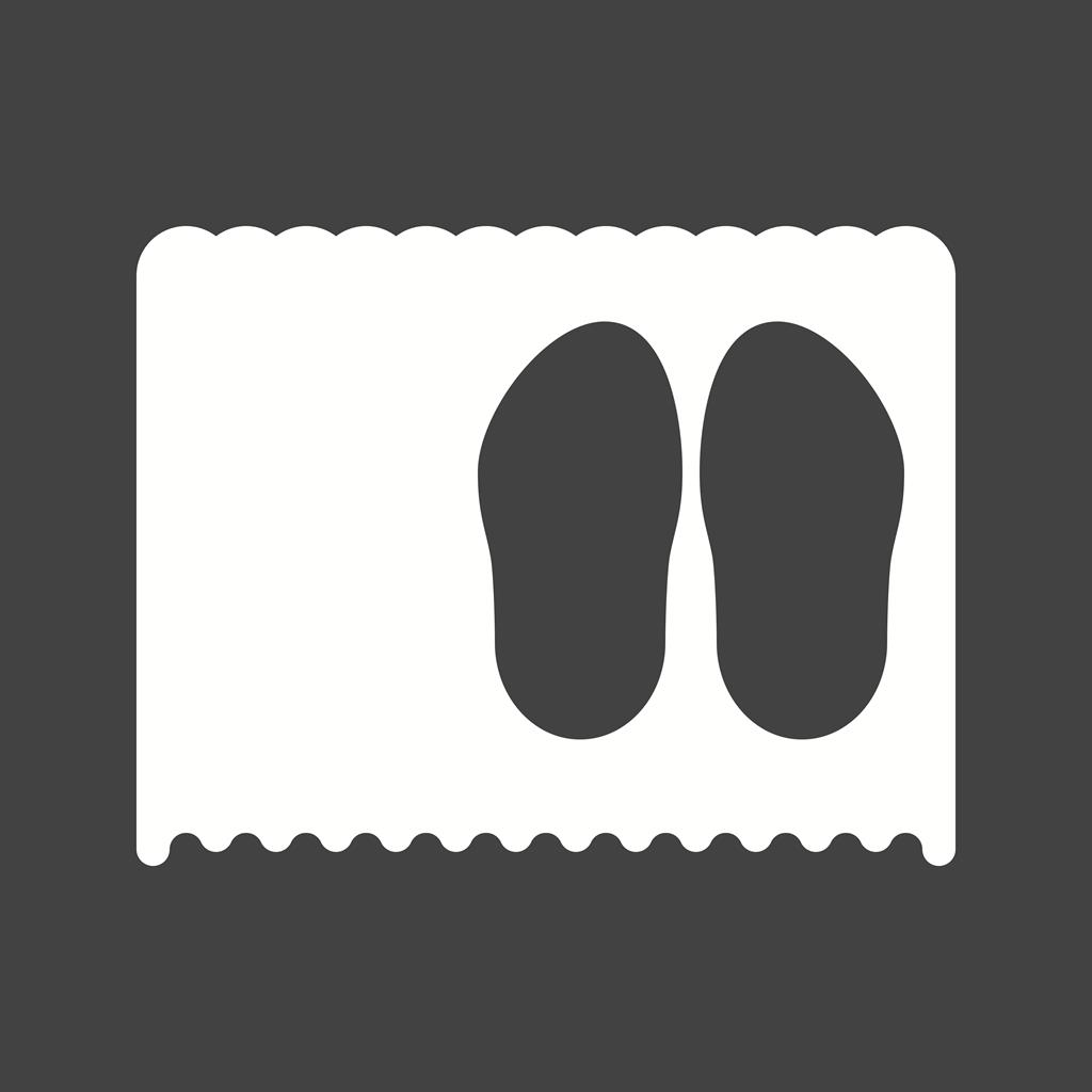 Shoe Mat Glyph Inverted Icon