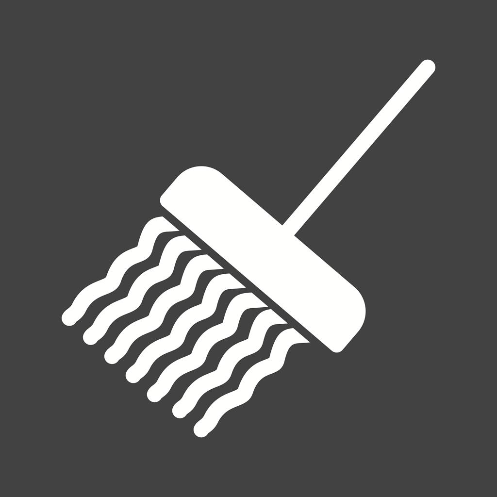 Mop Glyph Inverted Icon