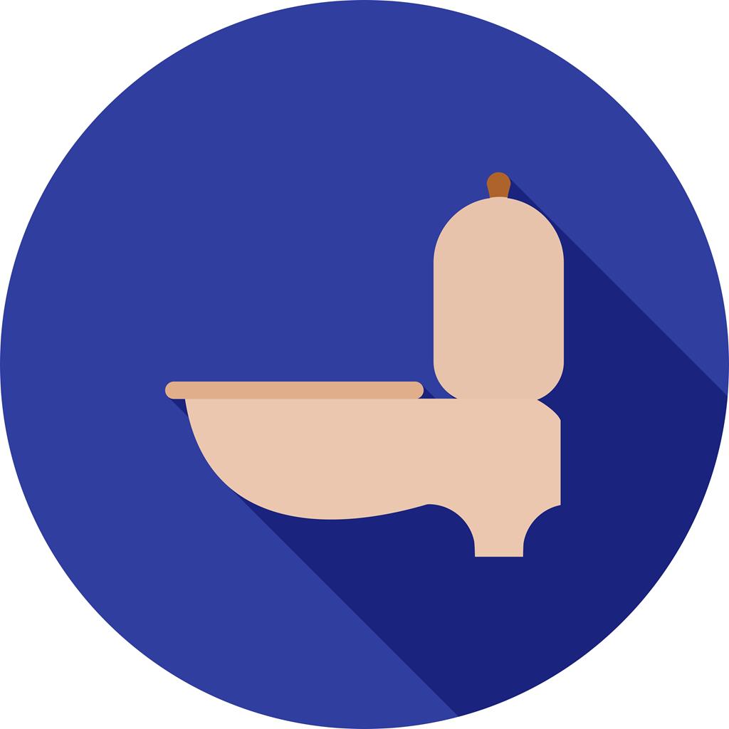 Toilet Seat Flat Shadowed Icon