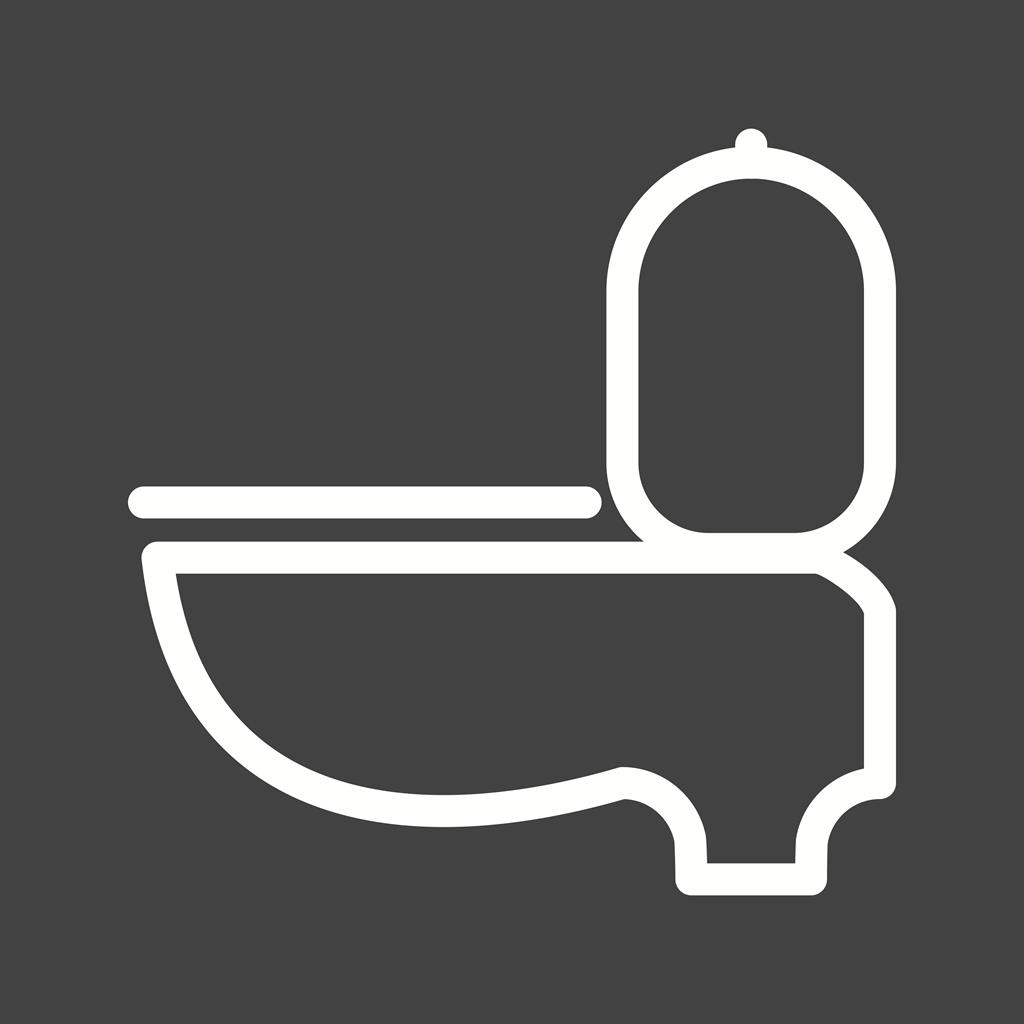 Toilet Seat Line Inverted Icon