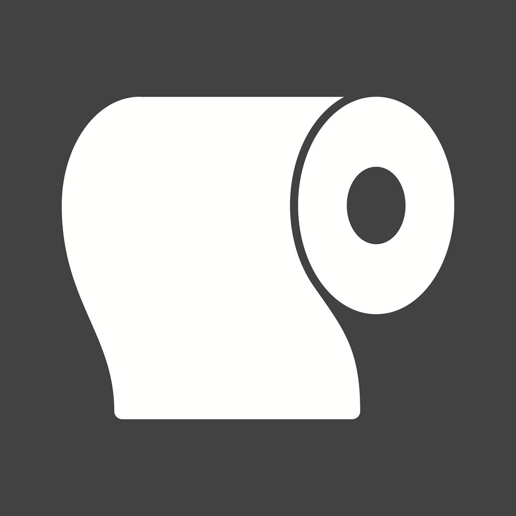 Tissue Roll Glyph Inverted Icon