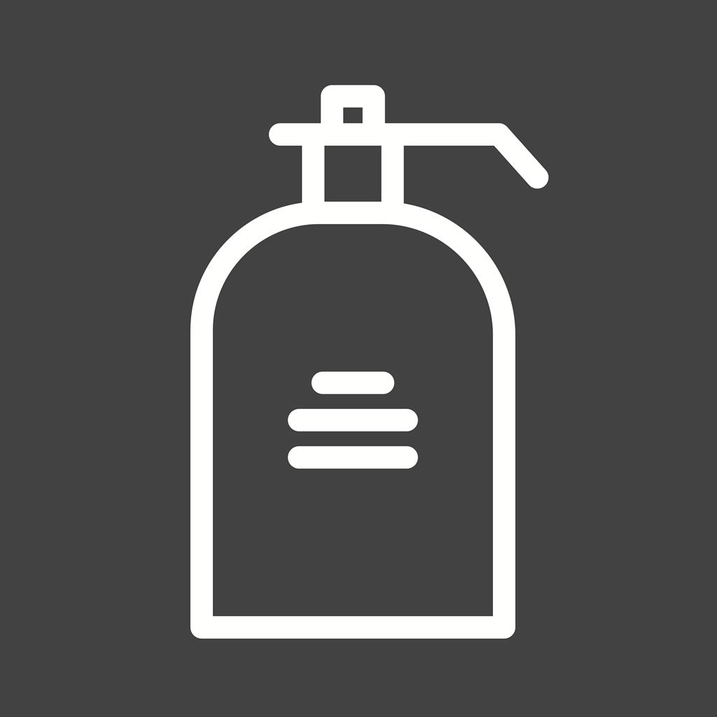 Handwash Line Inverted Icon