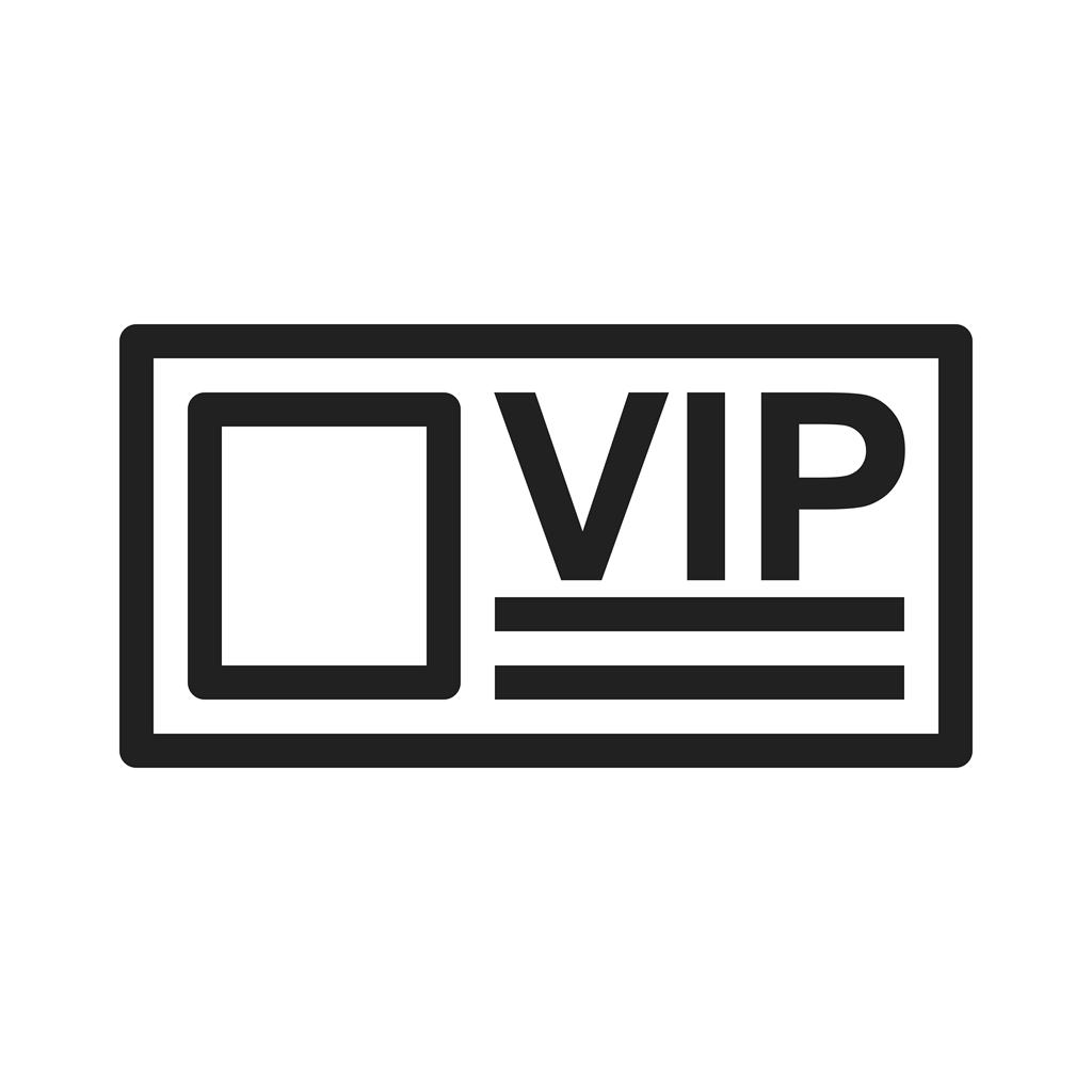 VIP Card Line Icon