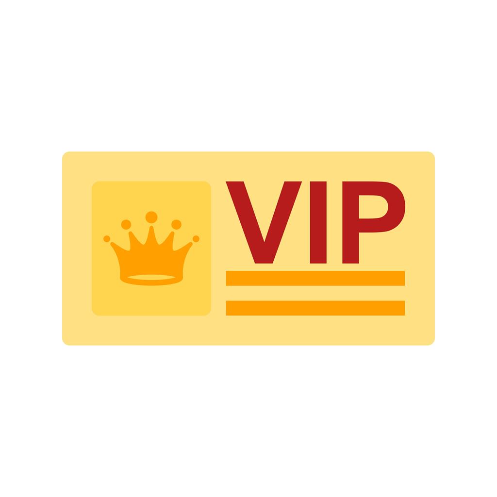 VIP Card Flat Multicolor Icon