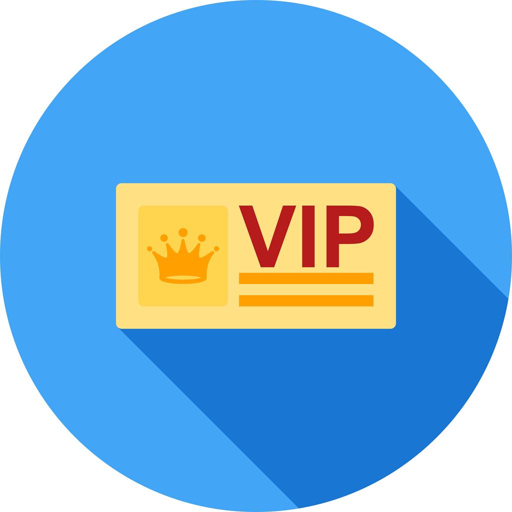 VIP Card Flat Shadowed Icon