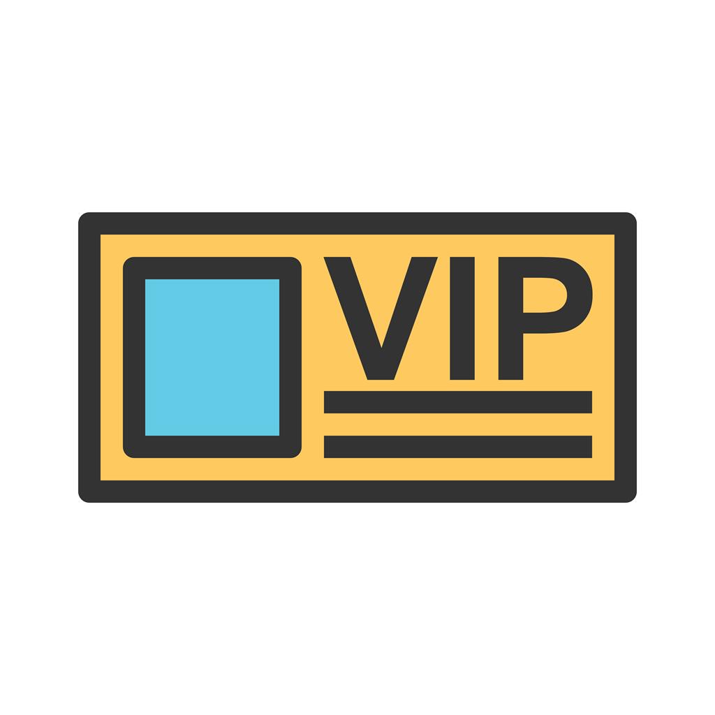 VIP Card Line Filled Icon