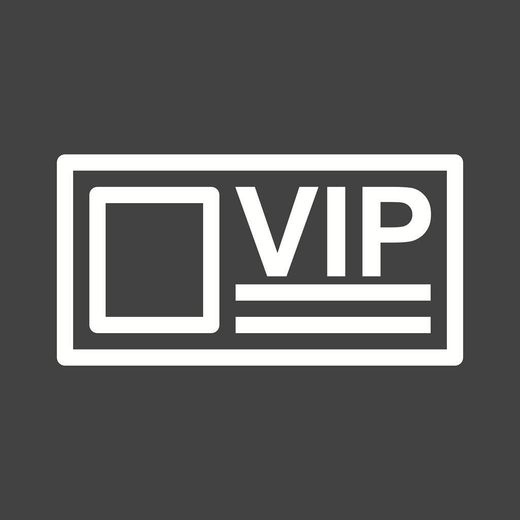VIP Card Line Inverted Icon