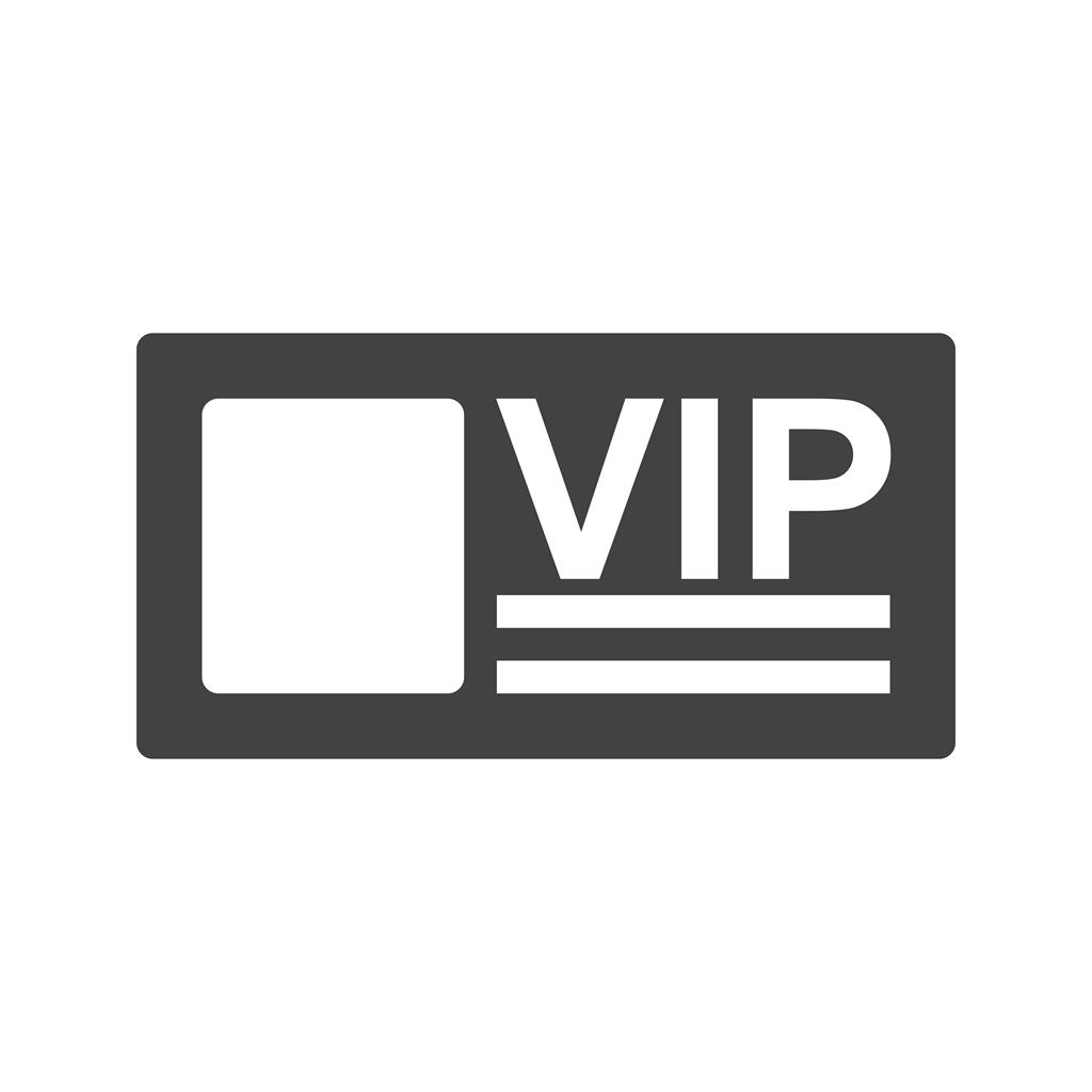 VIP Card Glyph Icon