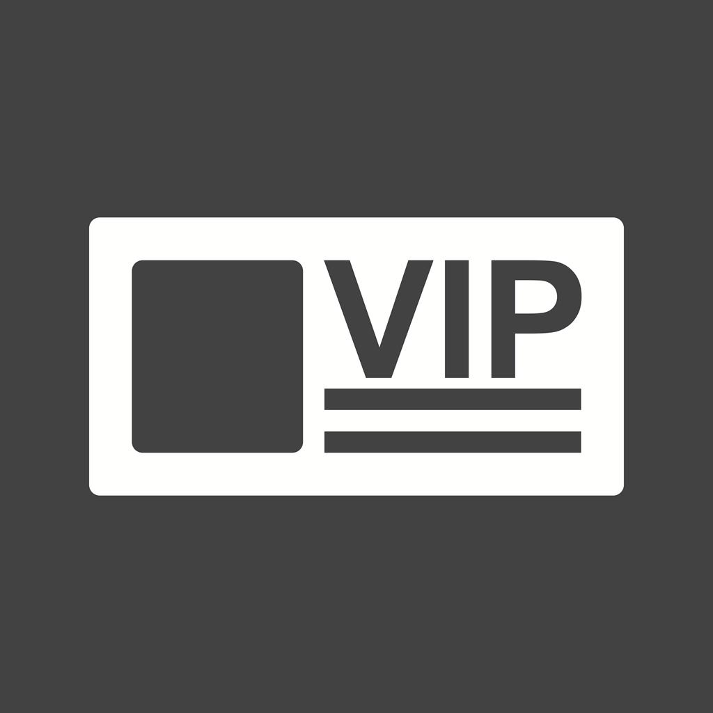 VIP Card Glyph Inverted Icon