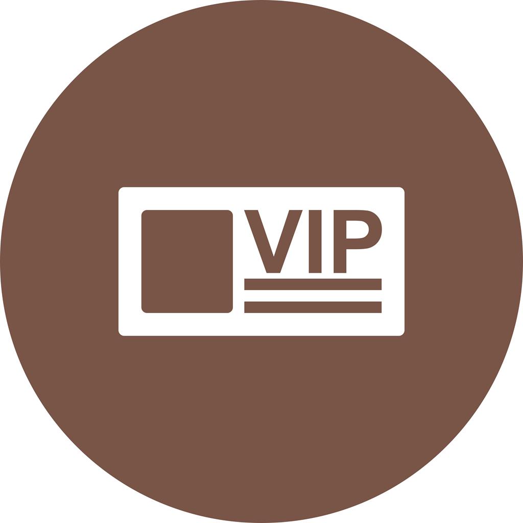 VIP Card Flat Round Icon