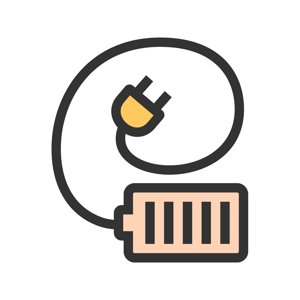 Cell and plug Line Filled Icon - IconBunny