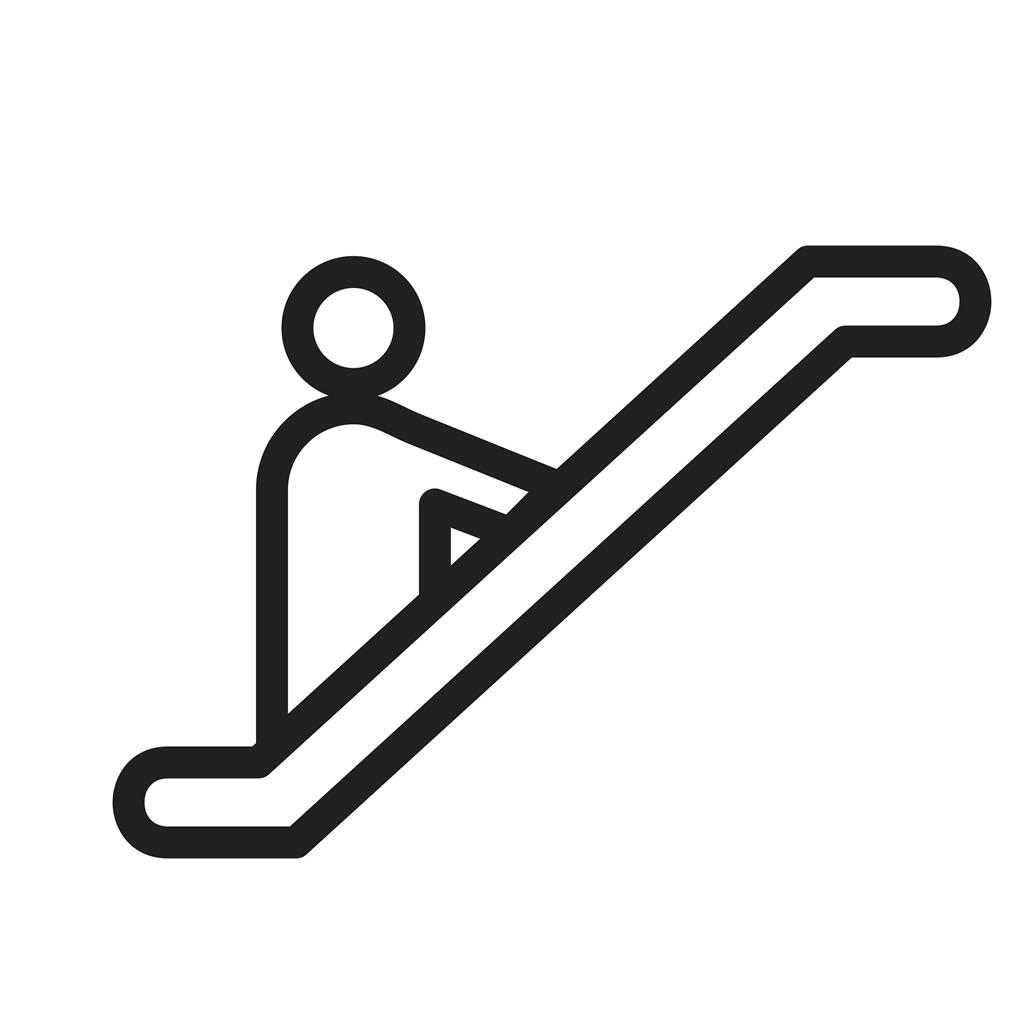 Escalator Line Icon