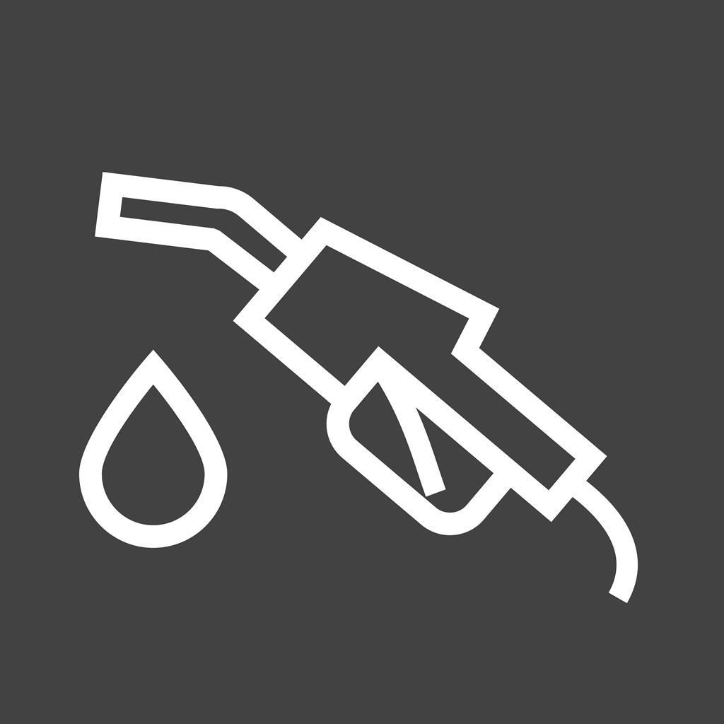 Petrol Line Inverted Icon - IconBunny