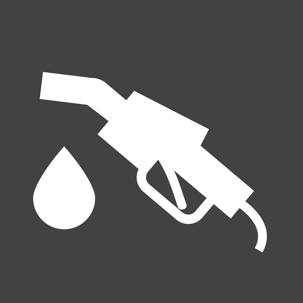 Petrol Glyph Inverted Icon - IconBunny